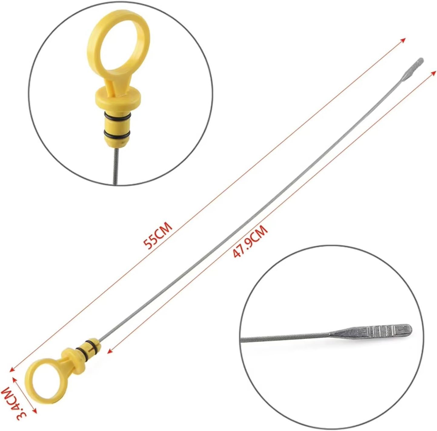 Car Oil Dipstick Tool For Chevrolet For Malibu 2006 2007 For Captiva 2008 1Pcs Auto Engine Oil Transmission Dipstick Replacement 24428553