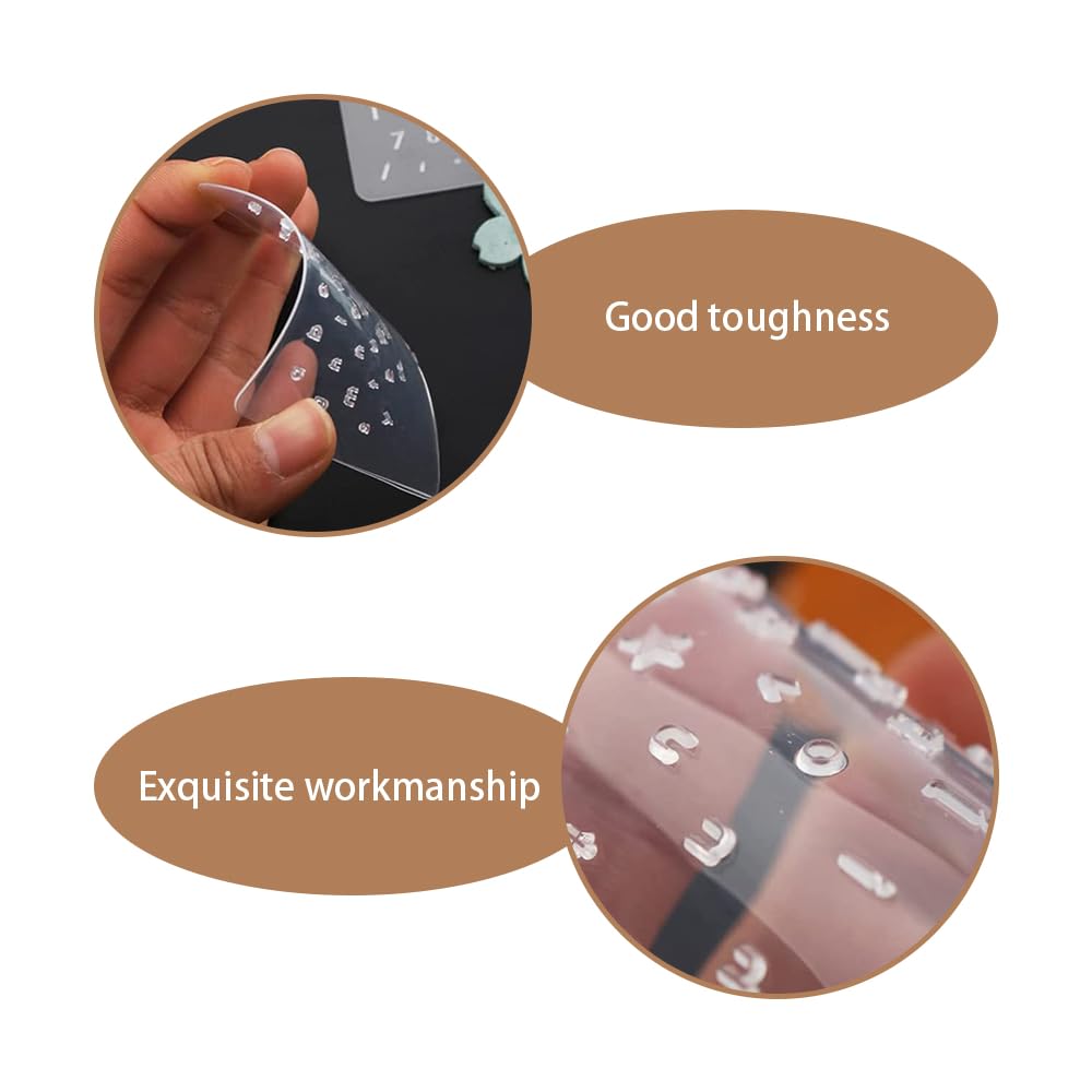 Number and Letter Stamp Punch Set Leather Embossing Stamp Transparent Leather Alphabet Stamp for Leather Jackets Bags Shoes Belts Wallets - Image 4