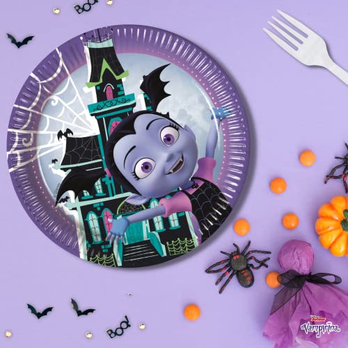 Disney Halloween Plates, Large Paper Halloween Plates, Halloween Party Table Plates, Halloween Party Plates, Vampirina Plates #TOP3