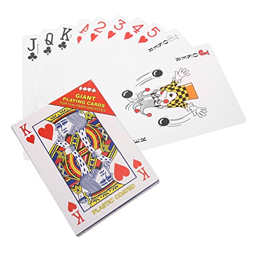 Milisten Jumbo Spielkarten Fach Groß Langlebige Poker Karten für Party und Erwachsenengerecht Robustes Material Leicht Tragbar für Familien und Themenfeiern