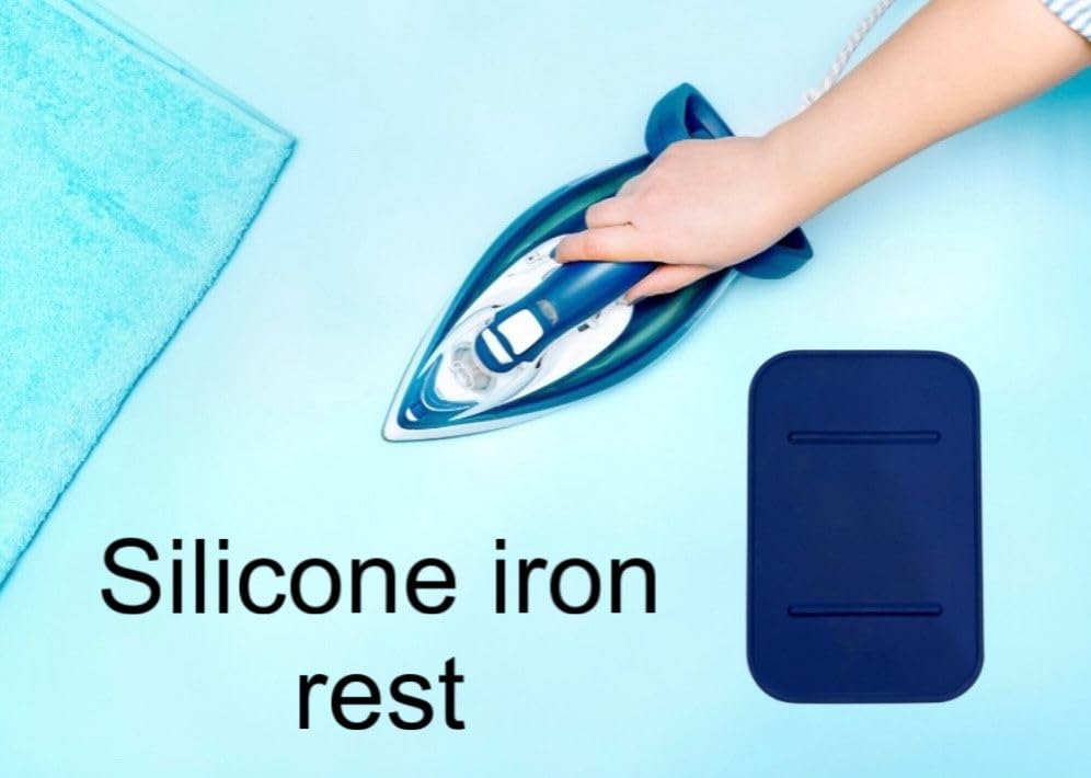Image of ZENITH Steam Iron Protective Rest Pad, Felt pad, Heat Resistant Iron Tray Mat, 22.5 x 15 cm,Suitable for all types of Household and Industrial Irons like silver star ES 300L etc. Blue (SET OF 2)