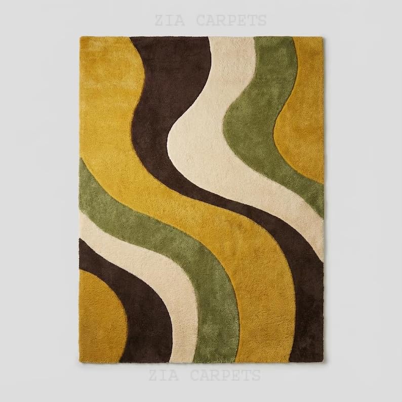 Image of zia carpets Hand Tufted Woollen Modern Collection Bedroom & Living Room Carpet Size 12 X 15 Feet