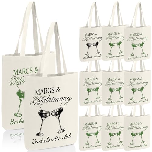 Jiytivity 12 Pcs Margs and Matrimony Bachelorette Bags Beach Bachelorette