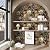 Laatse Boho Wallpaper Peel and Stick Dark Floral Wallpaper for Cabinet Vintage Contact Paper Waterproof Self Adhesive Removable Modern Wall Paper for Bedroom Stair Bathroom 17.5in x118in