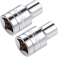Vista 5 de uxcell 1/2-inch Drive E13 Universal Spline Socket poco profundo 12 puntos Cr-V Acero 2 Pcs