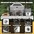 Electactic 4-Burner Gas Grill with Side Burner, Stainless Steel Propane Grill with Built-In Thermometer, 42000BTU BBQ Grill for Outdoor Cooking, Patio and Backyard Barbecues