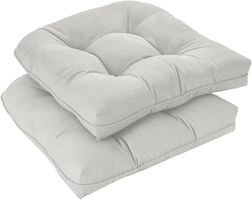 downluxe Cojines de asiento impermeables para sillas de exterior, rellenos de espuma viscoelástica en forma de U para patio, 19 x 19 x 5 pulgadas, downluxe Cojines de asiento impermeables para sillas de exterior, rellenos de espuma viscoelástica en forma de U para patio, 19 x 19 x 5 pulgadas,