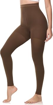 beister Compression Tights 20-30 mmHg, Medical High-Waist Footless Unisex | Firm graduated support; tired, heavy legs; circulation; edema; varicose veins; pregnancy; travel; recovery; opaque comfort