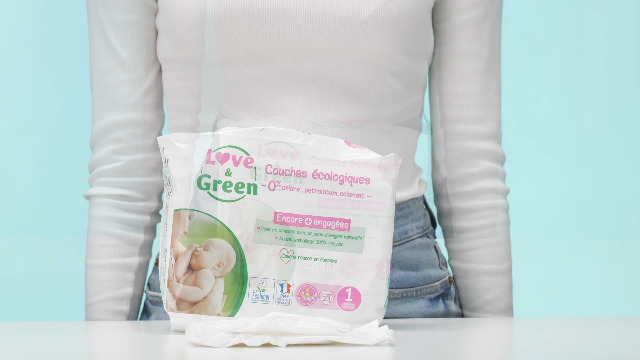 Pannolini Ecologici Love &amp; Green Taglia 4 (7-14 Kg) - Confezione Da 184 Pannolini