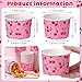 Funnymoom 50 Pack Cherry Treat Snack Cups Red Cherry Heart Ice Cream Paper Cups 9 oz Fruit Disposable Dessert Bowls for Hot or Cold Food Summer Sweet First Birthday Baby Shower Party Supplies