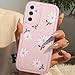 CASBST for Samsung Galaxy A25 5G Case, Creative Flower Pattern Design Girls Women Liquid Silicone Cover, Thicker Frame Shockproof and Scratch-Resistant Soft Case for Samsung A25 - Pink