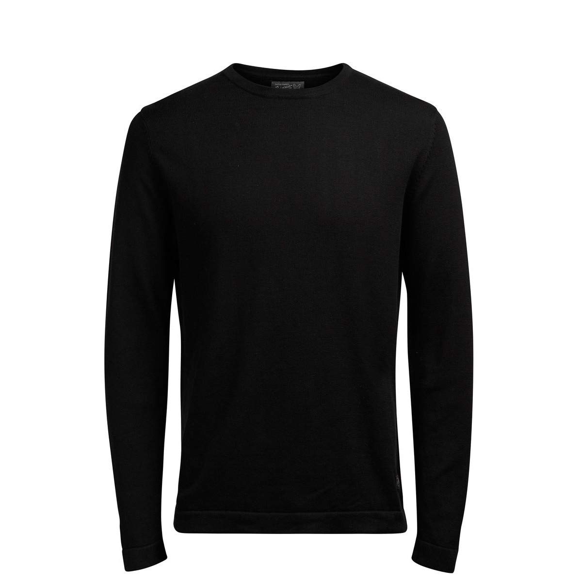 JACK & JONES Men's Jorbasic Knit Crew Neck Noos Jumper, Black, Medium