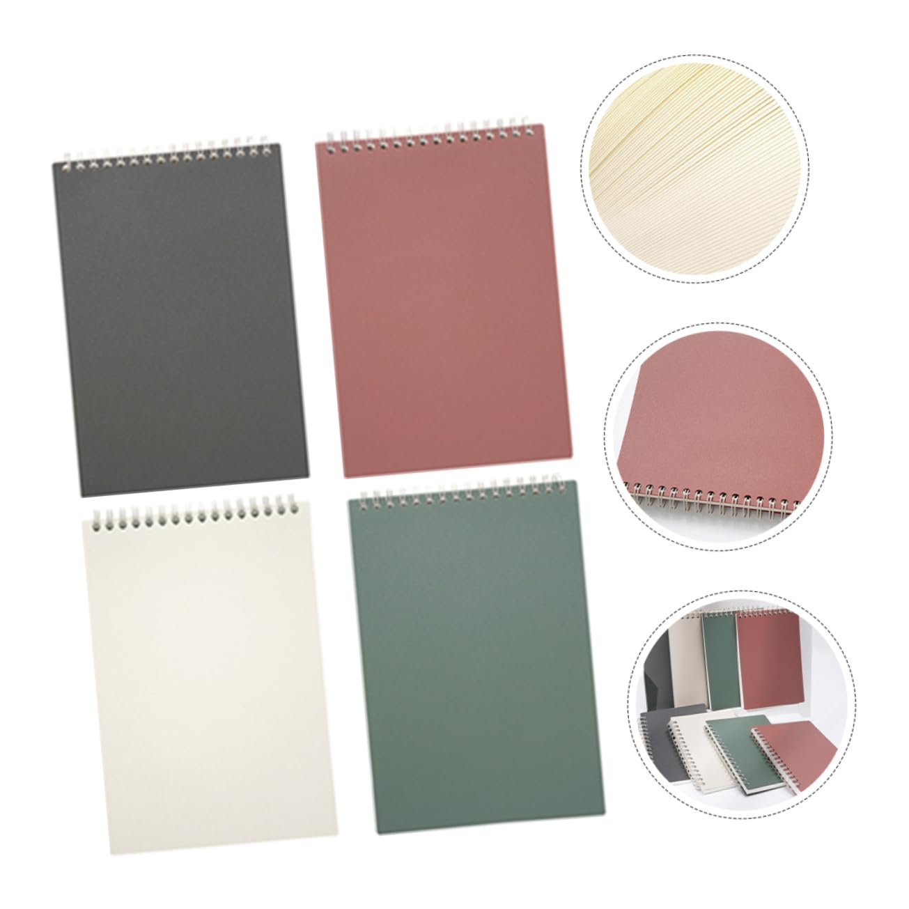 NUOBESTY 10pezzi Con Chiusura Scatto Design Minimalista Righe Facile Trasportare Per Scrivere Disegnare Tenere Un Per Scuola e Università