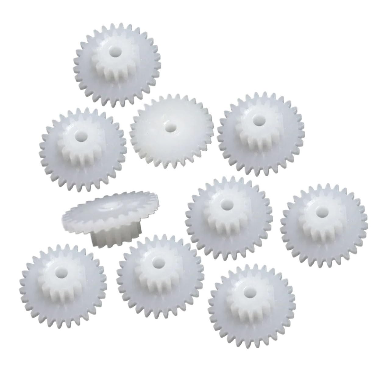 Shaft Pinion 10pcs 28122B DIY Toy Model Pinion 0.5 Module 28 Teeth 12 Teeth Double Layer Gear 15mm Diameter 2mm Loose Fit Bilayer Gear Motor Transmission