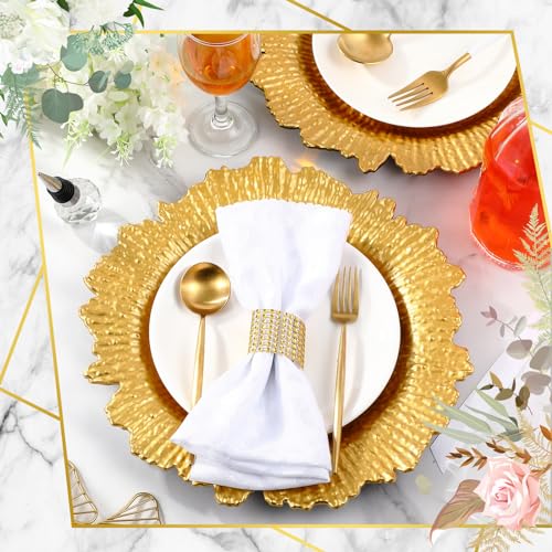 50 sets de platos gold reef con anillos para servilletas miniatura 6