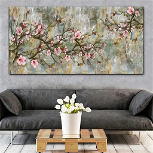 Toile Peinture Paysage Fleurs épanouies dsdsgog Habillage Grand Mur Vide Salon Abstrait 80x160