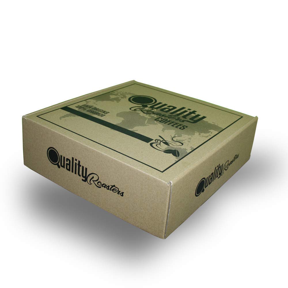 Quality Roasters Coffees. Café en grano Natural. 100% Arábica. Cuatro orígenes: Colombia, Brasil, Honduras y Uganda. Tueste medio. 4x250 gr