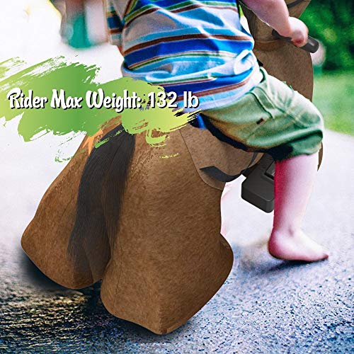 HOVER HEART Rechargeable 6V/7A Plush Animal Ride On Toy for Kids (3~7 Years Old) with Safety Belt (Horse) - Thumbnail 6