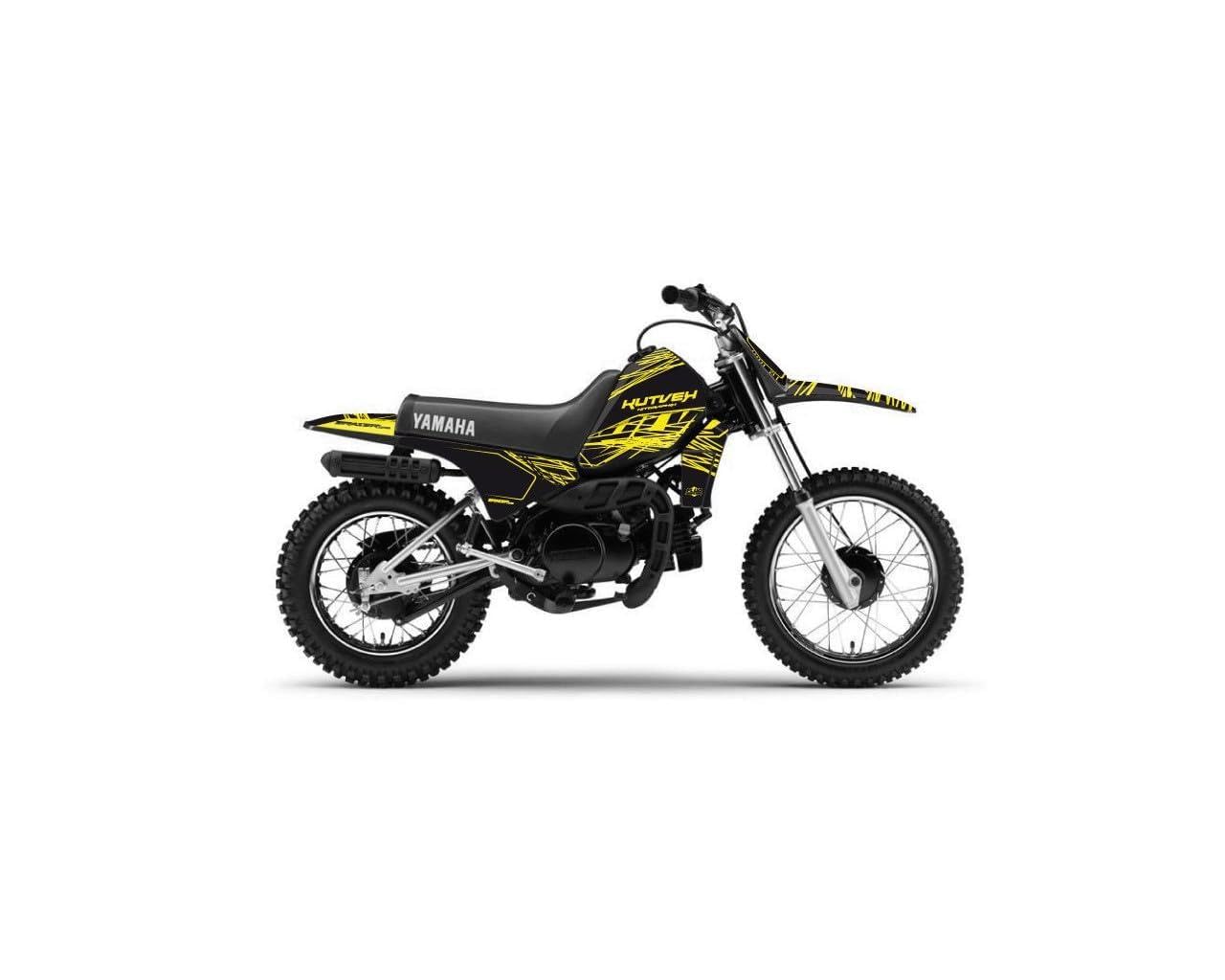 Kit déco Yamaha PW 80 Eraser jaune fluo pour les sorties cross du week-end