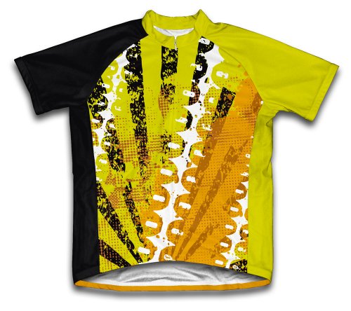 ScudoPro Bike Treads Short Sleeve Cycling Jersey for Youth - Size S Green