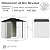 Devoko Outdoor Storage Shed 6 x 8 FT Lockable Metal Garden Shed Steel Anti-Corrosion Storage House with Single Lockable Door for Backyard Outdoor Patio (White)
