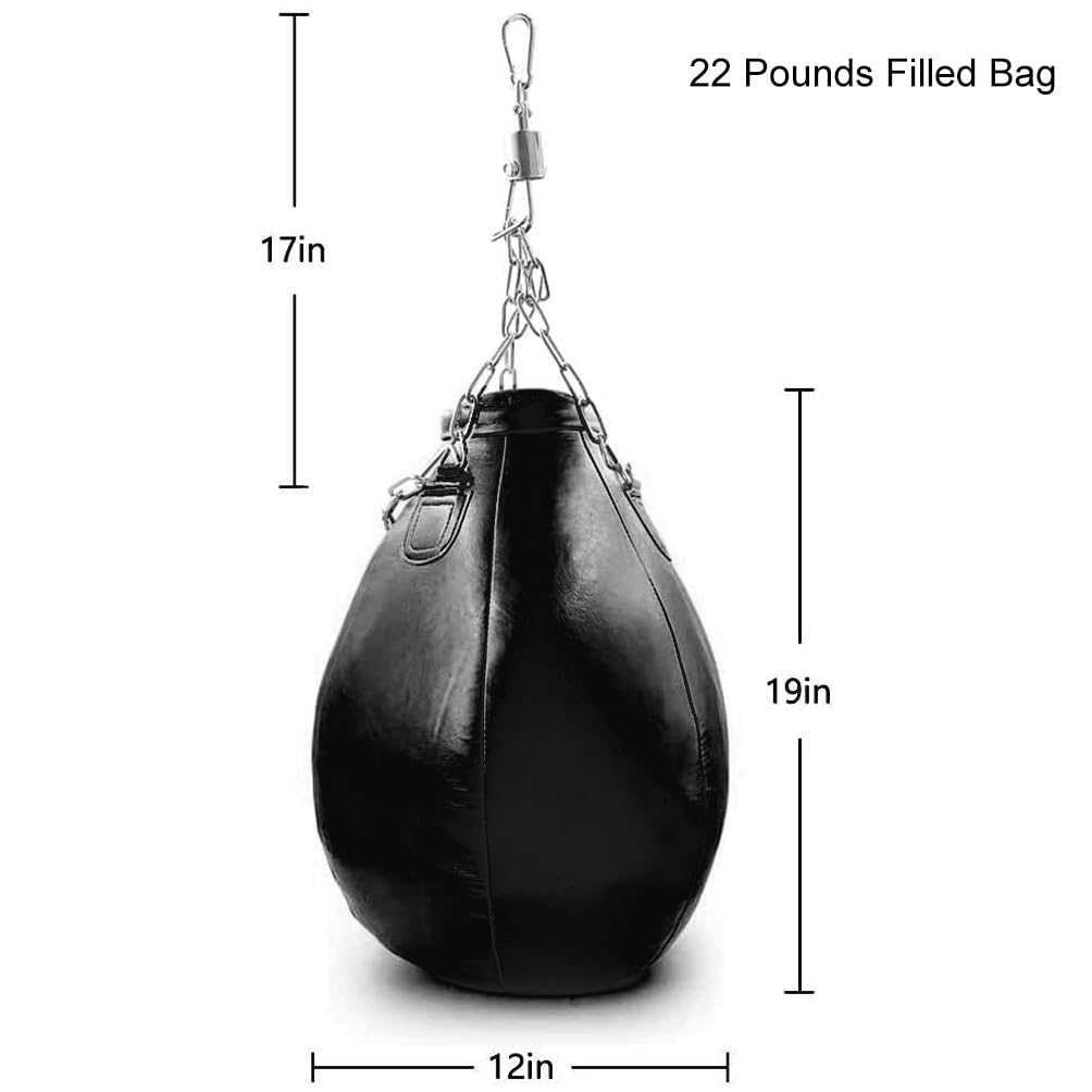 Luwint Sacco da boxe imbottito da 30,5 cm, 10 kg, da appendere, per allenamento di boxe