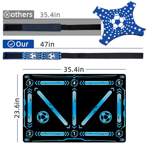 Premium Soccer Training Mat with Video Guide - Non-Slip Soccer Footstep Practice Pad for Indoor & Outdoor - Ultimate Ball Control Equipment to Improve Dribbling Skills