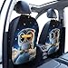 Gjieliness Cute Baby Owl Sitting On The Clouds Car Seat Back Kick Protectors,2 Pack Adorable Cartoon Owl Kick Mats With Storage Pockets For Vehicles To Protect From Dirt Mud Scratches