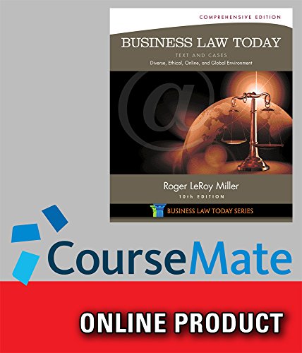 CourseMate for Miller's Business Law Today, Comprehensive, 10th Edition