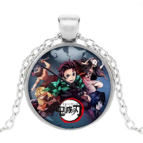 Kerlana Demon Slayer Luz Sencillo Collar Elegante Colgante Exquisito diseño del patrón Unisex del Collar Pendiente (Color : A06, Size : OneSize)