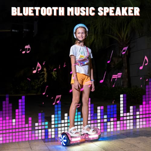 Image of SIMATE Scooter, Bluetooth Speakers and LED Light-Up Wheels, APP Control, Dual 250W Motors, 8.5 mph Max Speed & 8.5 Miles Max Range, Gifts for Kids Adults Girls Boys