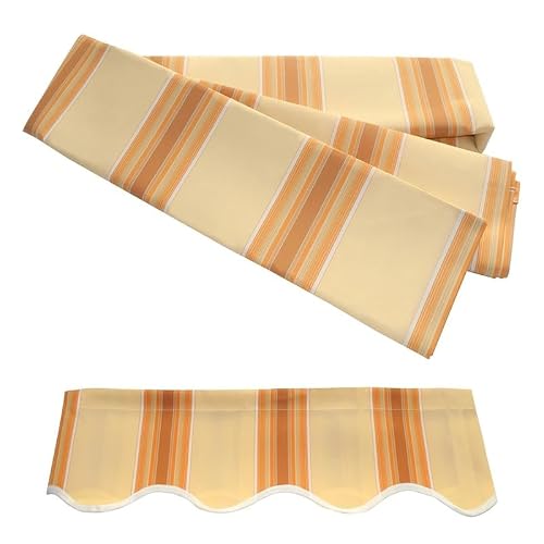 GJZQDKX Replacement Fabric for Patio Awning Sun Shade Canopy Cover 3x1.5m 3x2m 3x2.5m Durable Yellow Outdoor Awning Replacement (3x2.5m/10x8.2ft)