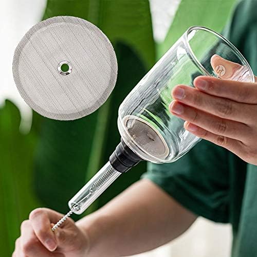 5Pcs French Press Replacement Filter Screen, Reusable Stainless Steel Cafetiere Filter Mesh for Universal 1000 ml / 34 oz / 8 Cup French Press Coffee Makers