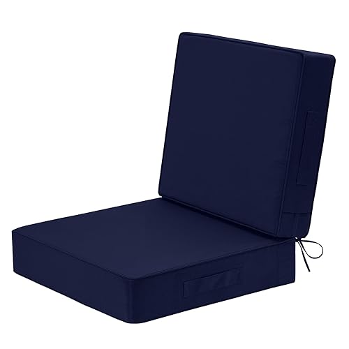 Outdoor Deep Seat Patio Cushions, 24 x 24 Waterproof &