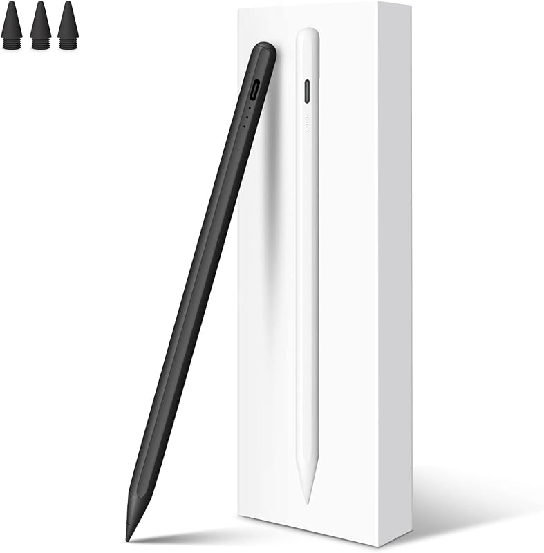 MEKO Digitális Ceruza iPad-hez 2018-2024, Gyorstöltés, Tenyérérzékelés és Dőlésérzékenység, iPad Pro/Air/Mini Kompatibilis, Fekete