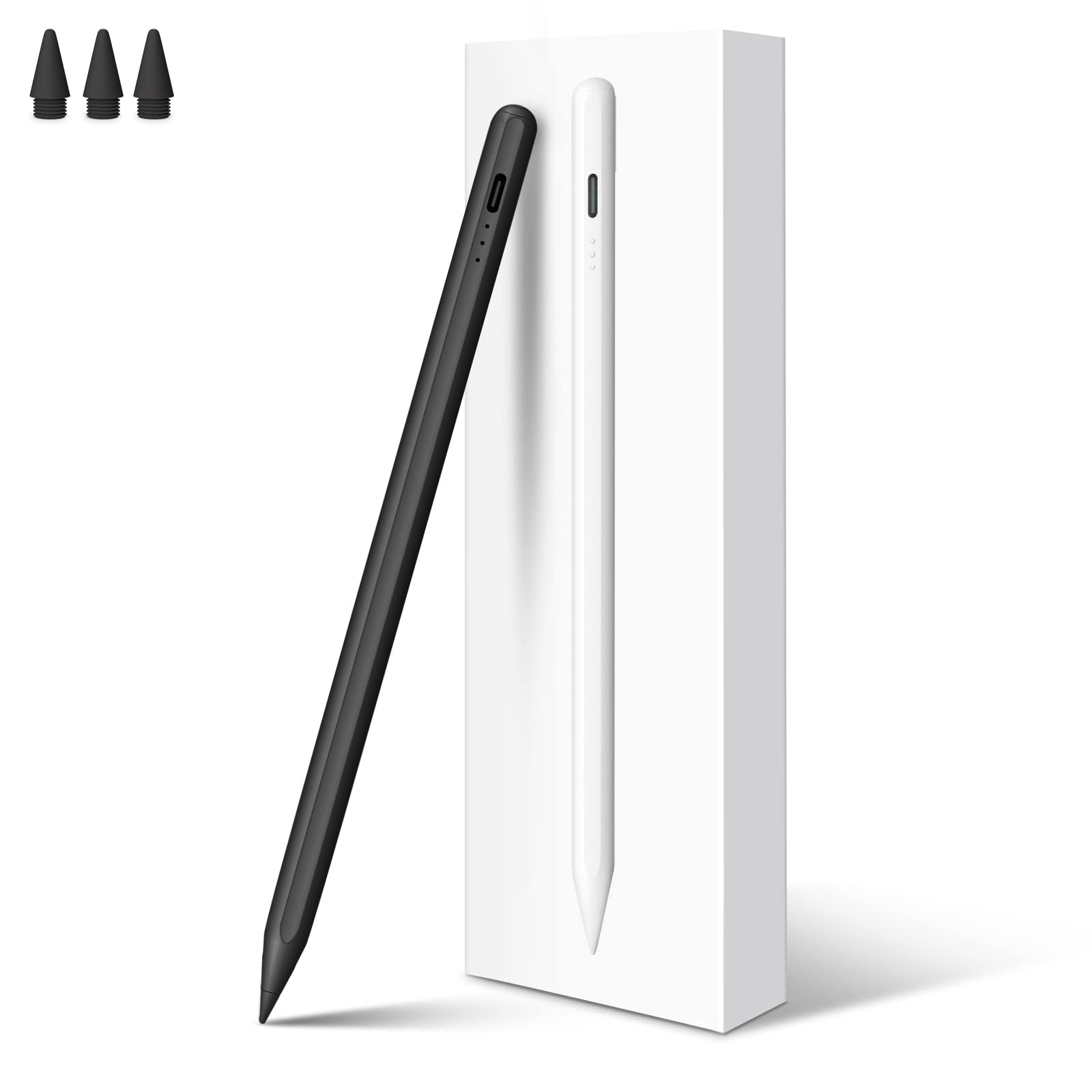 MEKO Stift für Apple iPad 2018-2025 mit Schnellladeleistung, Pen mit Palm Rejection und Neigungssensitivität, Pencil für iPad 6.-10./A16, Pro M4/13,11",12.9", Mini 5.-7., Air M2/M3 3.-5.