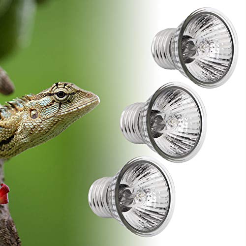 Acessórios para répteis- 3pcs 25W uvb+ uva3. 0 Bulbo de lâmpada de réptil Turtle Basking Lâmpadas de