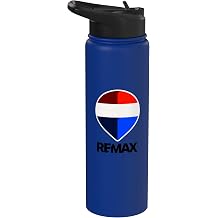 REMAX - Large Balloon Full Logo - Black Text Stainless Steel Insulated Water Bottle
