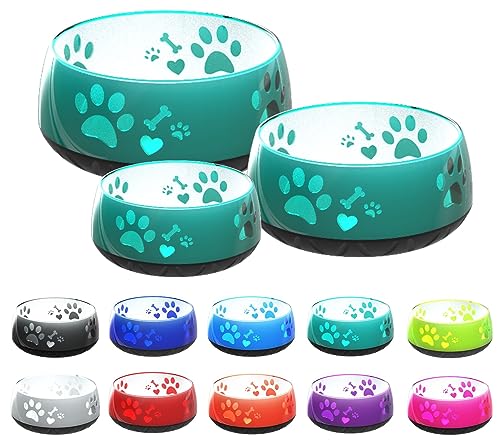 Hundenapf für kleine und große Hunde - Futternapf & Trinknapf für mittlere Hunde (M 1010ml), rutschfest, Smaragdgrün