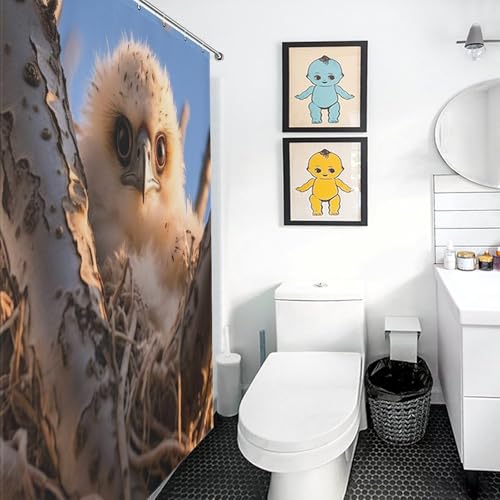 Rideau de douche oiseau en polyester de qualité supérieure imperméable - 3