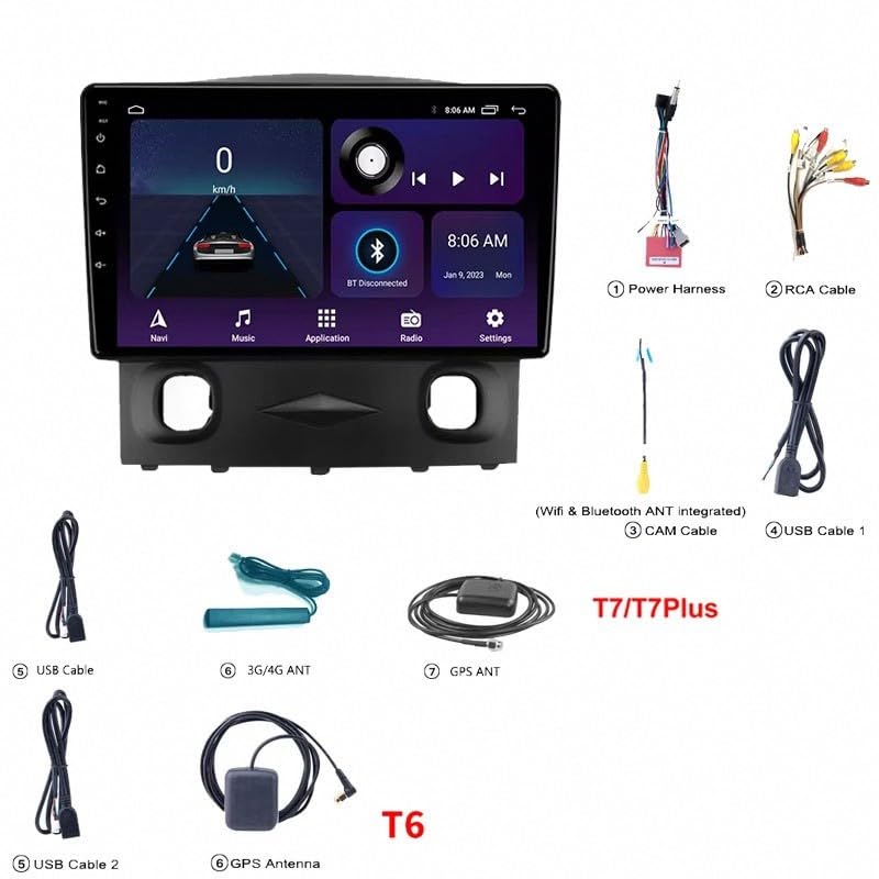 Android Auto Ford Escape 2007-2012 con Radio Bluetooth y Mirror Link 6