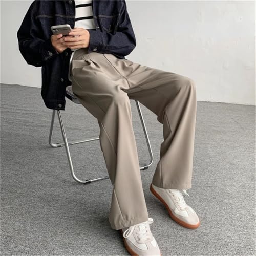Men Suit Pants Social Dress Pants Loose Straight Office Formal Trousers4