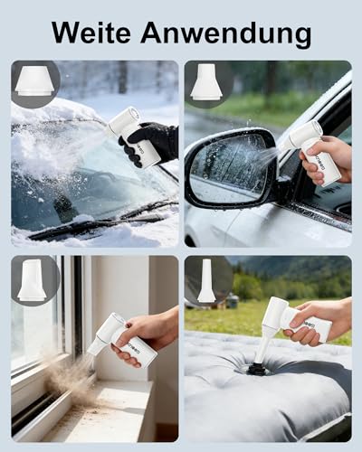 GOOLOO F3 Elektrisches Staubgebläse Druckluftspray – 150000 U/min, 3-Gang einstellbarer Compressed Air Duster mit Schnellladefunktion, Staubbläser für PC, Auto, Outdoor, Sofa