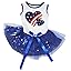 Petitebella USA Twins Heart Puppy Dog Dress (Red/White