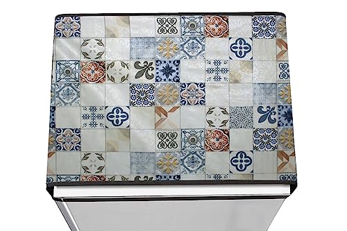 Image of Stylista Refridgerator top Cover Suitable for Samsung RT34C4522B1 /HL, 301 Liter Fridge, Dimension (WXD) 65x111 CM, Mosaic Pattern Cream