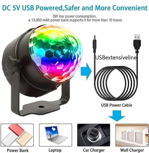 Stage Disco Ball Lights Wonsung RGB Multi-Colour LED Strobe Light Party Lights for Birthday Party,Pub,Stage,Wedding,Christmas,New Year Celebration