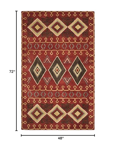 Tapete SAFAVIEH 4' x 6' Rojo / Multicolor miniatura 2