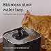 PETLIBRO Upgrade Cat Water Fountain Stainless Steel Tray, Dockstream 2 Cat Fountain Indoor, 3L/101oz Auto Cat Fountains for Drinking, App Monitoring Pet Water Fountain Dog, 5G WiFi Cat Water Dispenser
