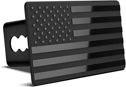 Miniatura 2 de Cubierta de enganche de remolque de metal con bandera estadounidense pesada para receptores de enganche de 2 pulgadas (con bloqueo de enganche