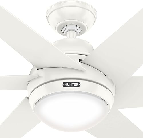 Miniatura 12 de Hunter Ventilador de techo interior Sotto con luz LED y control remoto Blanco (Fresh White),cepillado níquel